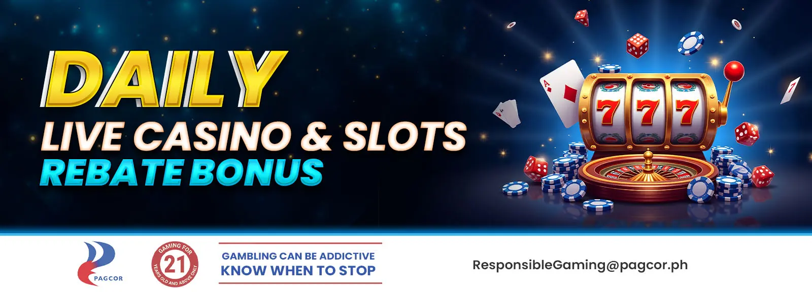 Daily Live Casino &amp; Slots Rebate Bonus