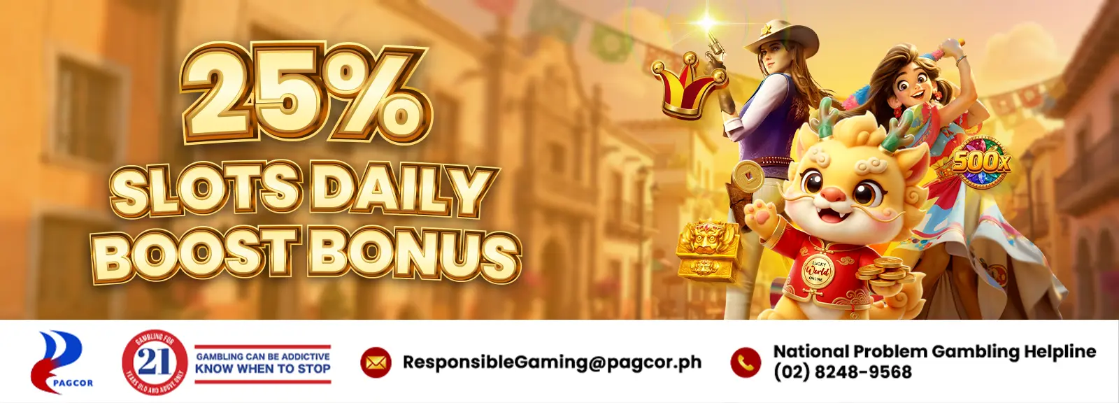 25% Slots Daily Boost Bonus